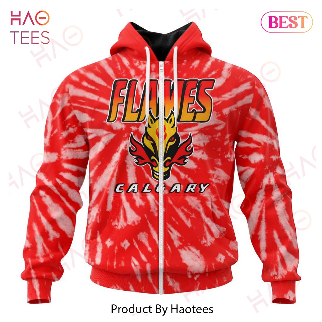 NHL Calgary Flames Special Retro Vintage Tie - Dye Hoodie NHL Calgary Flames Special Retro Vintage Tie - Dye Hoodie