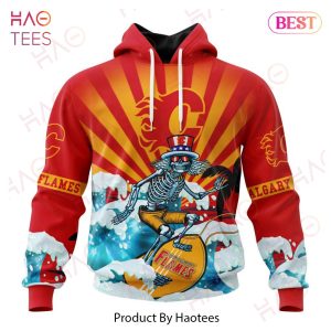NHL Calgary Flames Specialized Kits For The Grateful Dead Hoodie