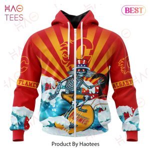 NHL Calgary Flames Specialized Kits For The Grateful Dead Hoodie