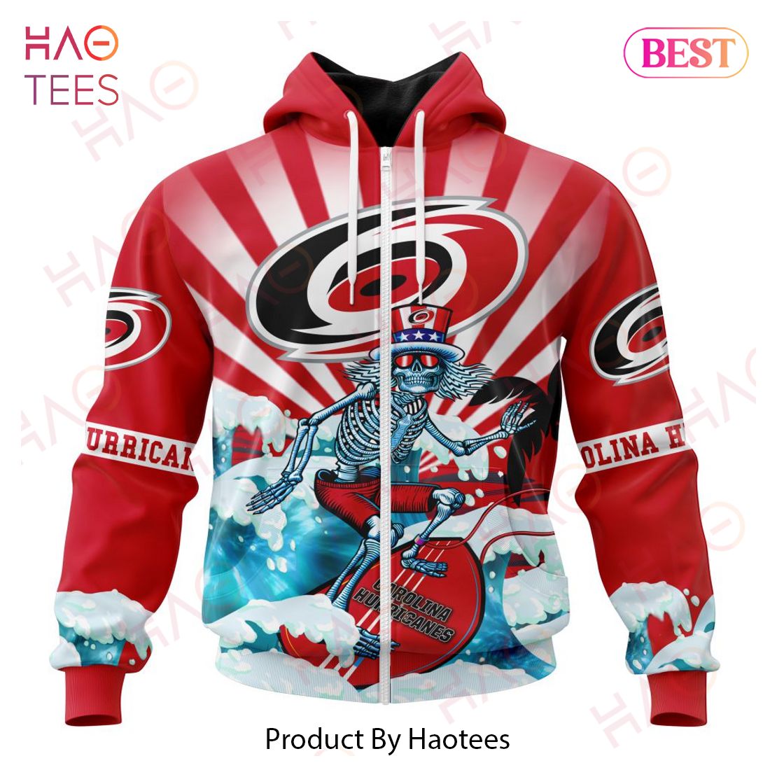 NHL Carolina Hurricanes Specialized Kits For The Grateful Dead Hoodie NHL Carolina Hurricanes Specialized Kits For The Grateful Dead Hoodie
