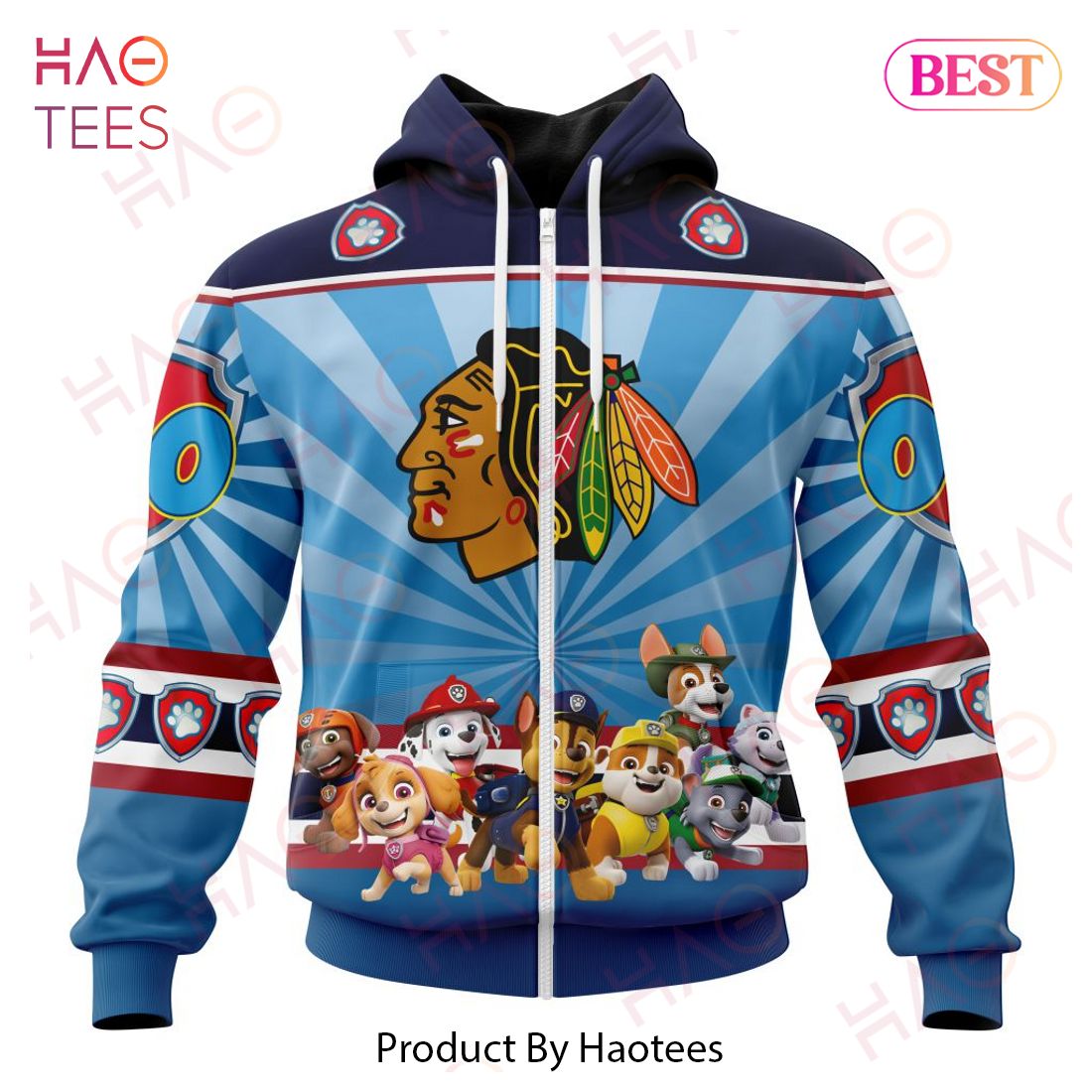NHL Chicago Blackhawks Special Paw Patrol Kits Hoodie NHL Chicago Blackhawks Special Paw Patrol Kits Hoodie