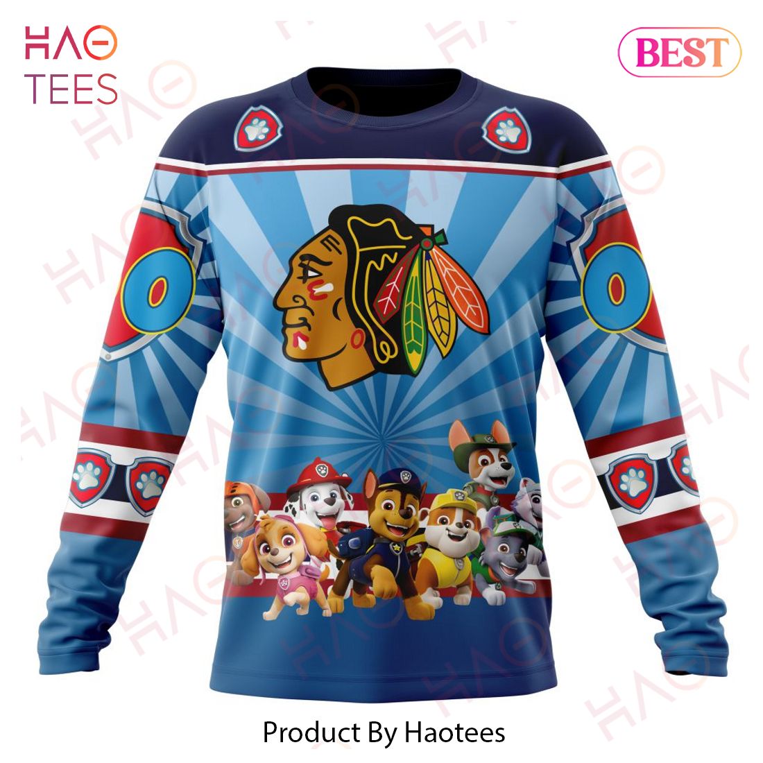 NHL Chicago Blackhawks Special Paw Patrol Kits Hoodie NHL Chicago Blackhawks Special Paw Patrol Kits Hoodie