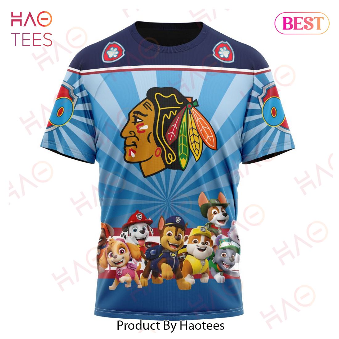NHL Chicago Blackhawks Special Paw Patrol Kits Hoodie NHL Chicago Blackhawks Special Paw Patrol Kits Hoodie