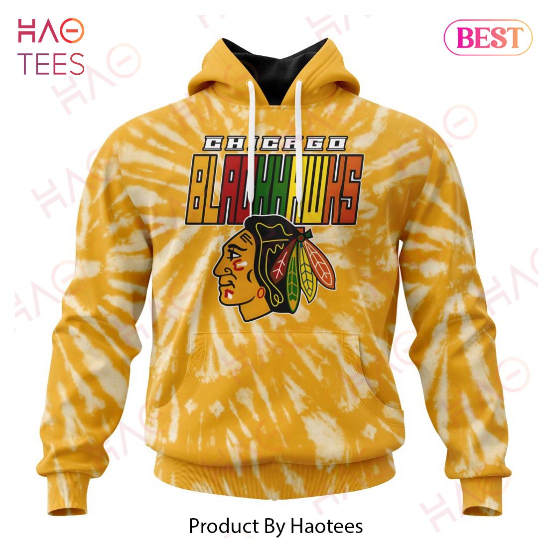 NHL Chicago Blackhawks Special Retro Vintage Tie - Dye Hoodie NHL Chicago Blackhawks Special Retro Vintage Tie - Dye Hoodie
