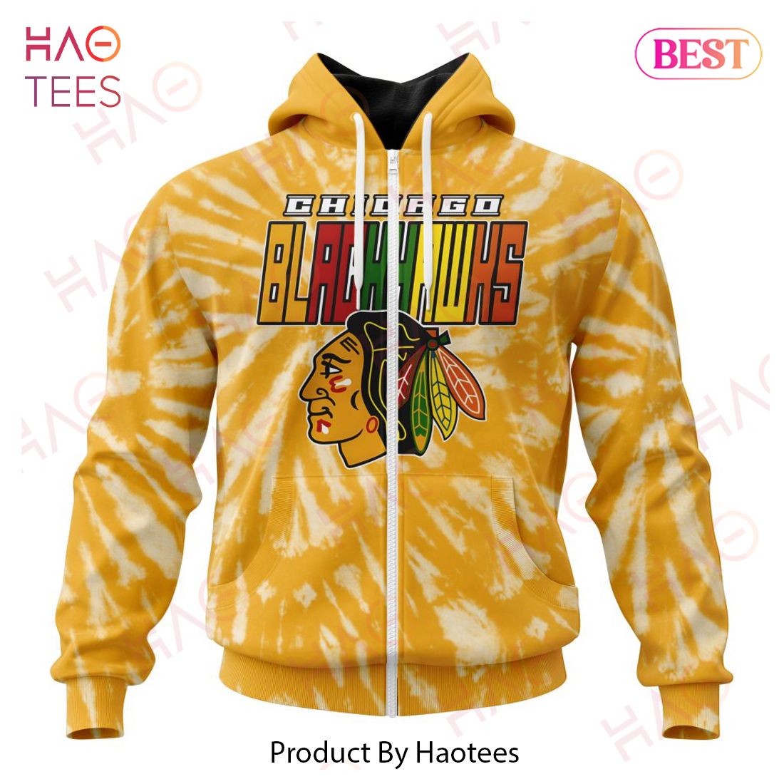 NHL Chicago Blackhawks Special Retro Vintage Tie - Dye Hoodie NHL Chicago Blackhawks Special Retro Vintage Tie - Dye Hoodie