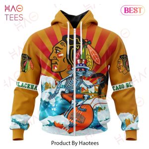 NHL Chicago BlackHawks Specialized Kits For The Grateful Dead Hoodie