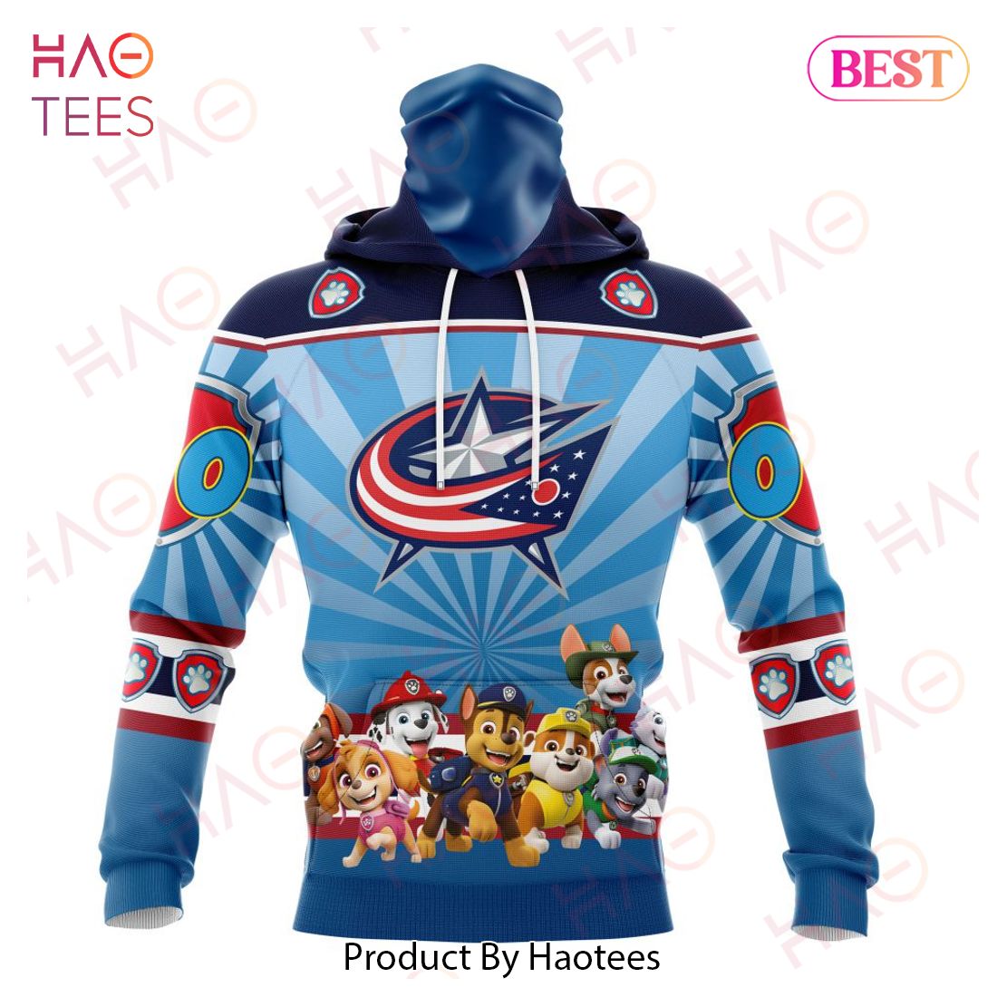 NHL Columbus Blue Jackets Special Paw Patrol Kits Hoodie NHL Columbus Blue Jackets Special Paw Patrol Kits Hoodie