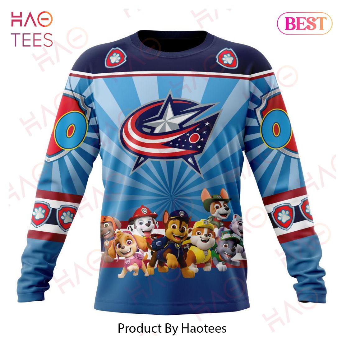NHL Columbus Blue Jackets Special Paw Patrol Kits Hoodie NHL Columbus Blue Jackets Special Paw Patrol Kits Hoodie