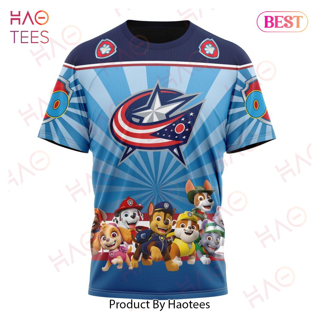 NHL Columbus Blue Jackets Special Paw Patrol Kits Hoodie NHL Columbus Blue Jackets Special Paw Patrol Kits Hoodie