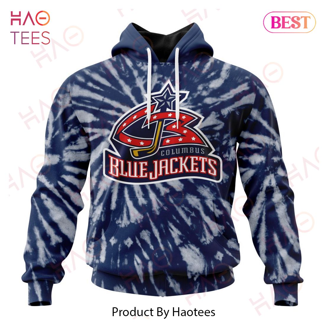 NHL Columbus Blue Jackets Special Retro Vintage Tie – Dye Hoodie