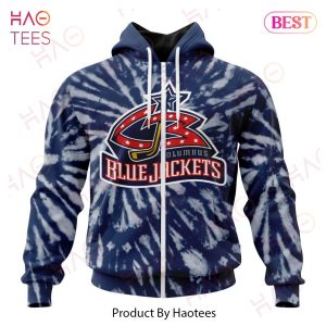 NHL Columbus Blue Jackets Special Retro Vintage Tie – Dye Hoodie