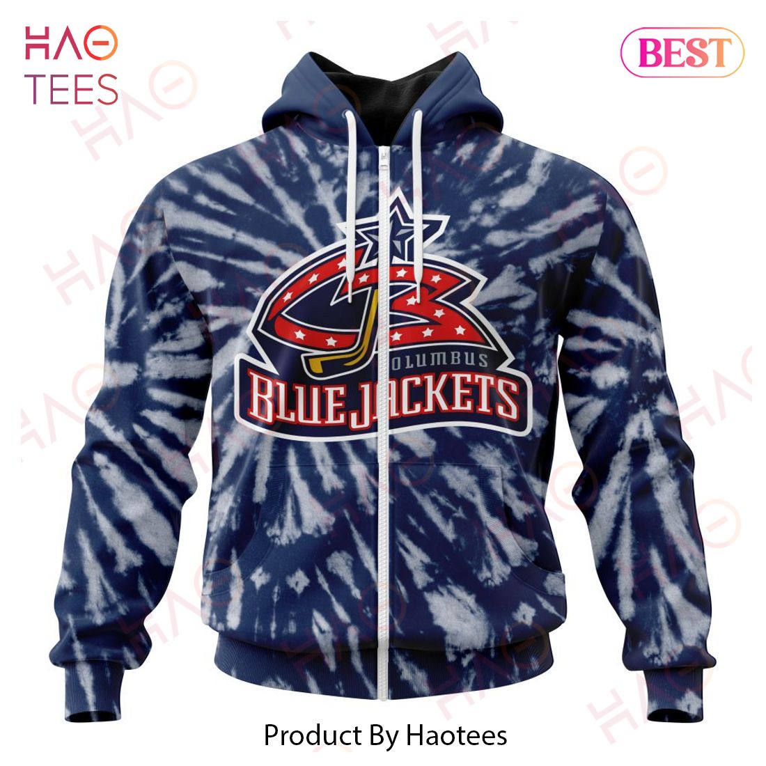 NHL Columbus Blue Jackets Special Retro Vintage Tie - Dye Hoodie NHL Columbus Blue Jackets Special Retro Vintage Tie - Dye Hoodie