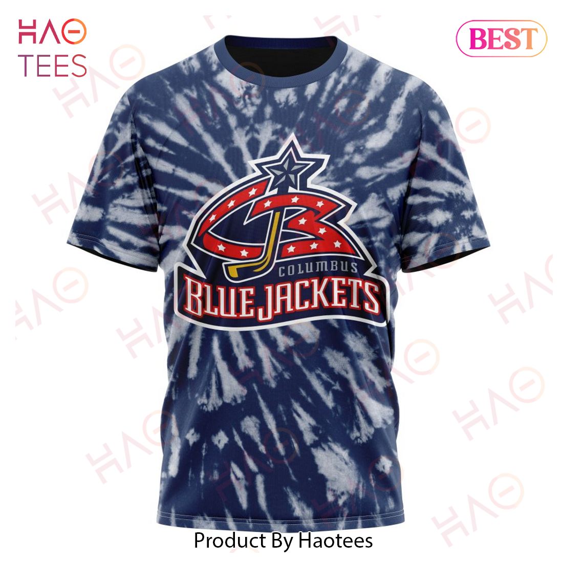 NHL Columbus Blue Jackets Special Retro Vintage Tie - Dye Hoodie NHL Columbus Blue Jackets Special Retro Vintage Tie - Dye Hoodie