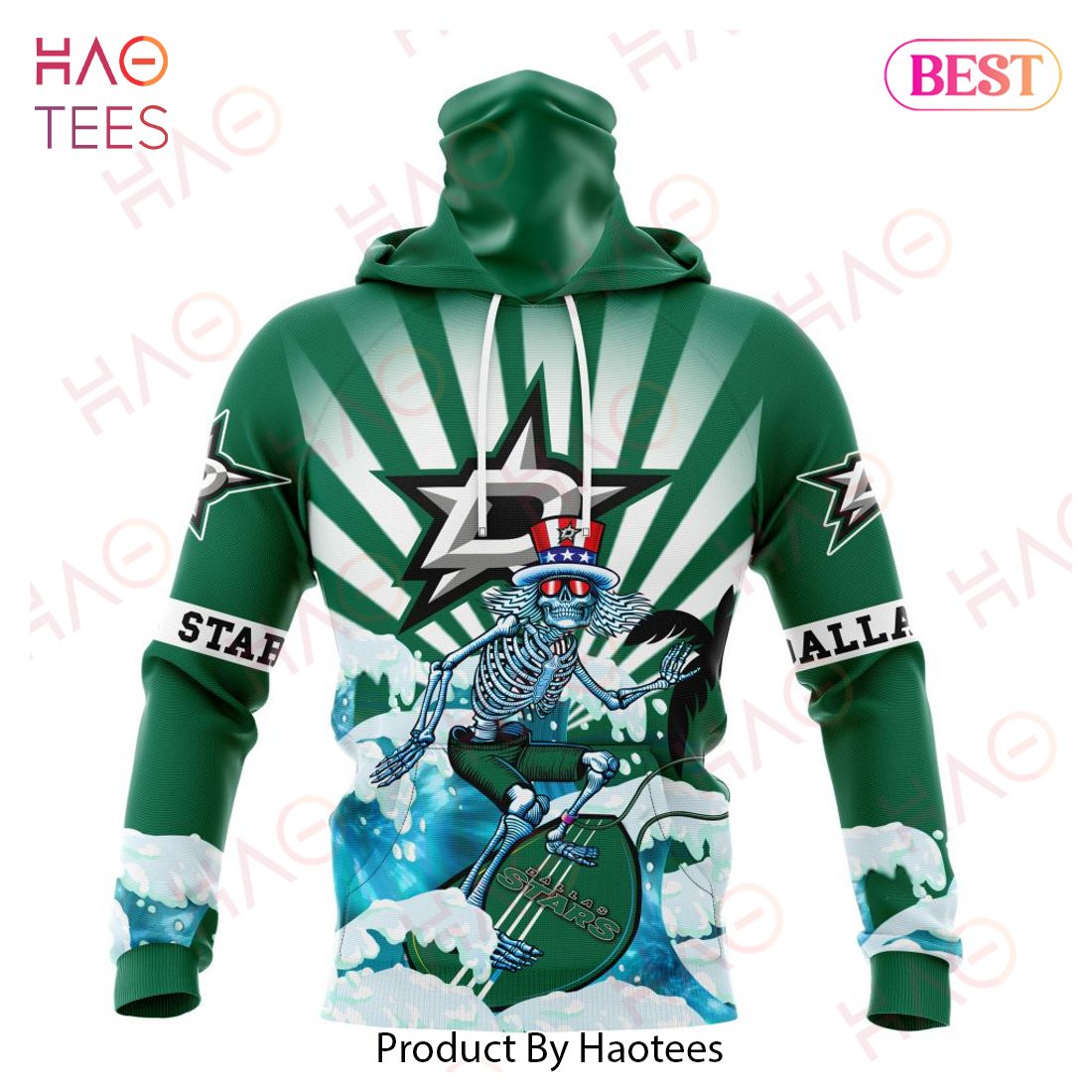NHL Dallas Stars Specialized Kits For The Grateful Dead Hoodie NHL Dallas Stars Specialized Kits For The Grateful Dead Hoodie