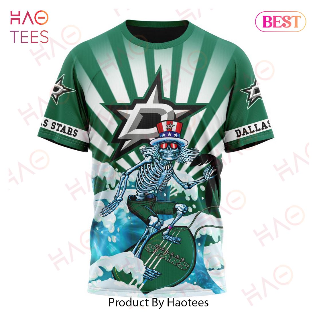 NHL Dallas Stars Specialized Kits For The Grateful Dead Hoodie NHL Dallas Stars Specialized Kits For The Grateful Dead Hoodie