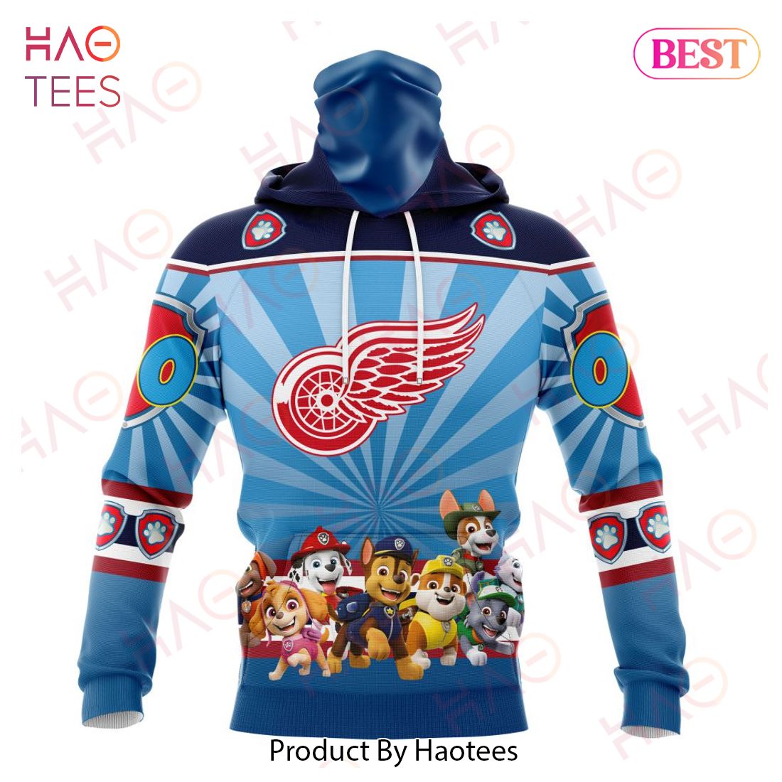 NHL Detroit Red Wings Special Paw Patrol Kits Hoodie NHL Detroit Red Wings Special Paw Patrol Kits Hoodie