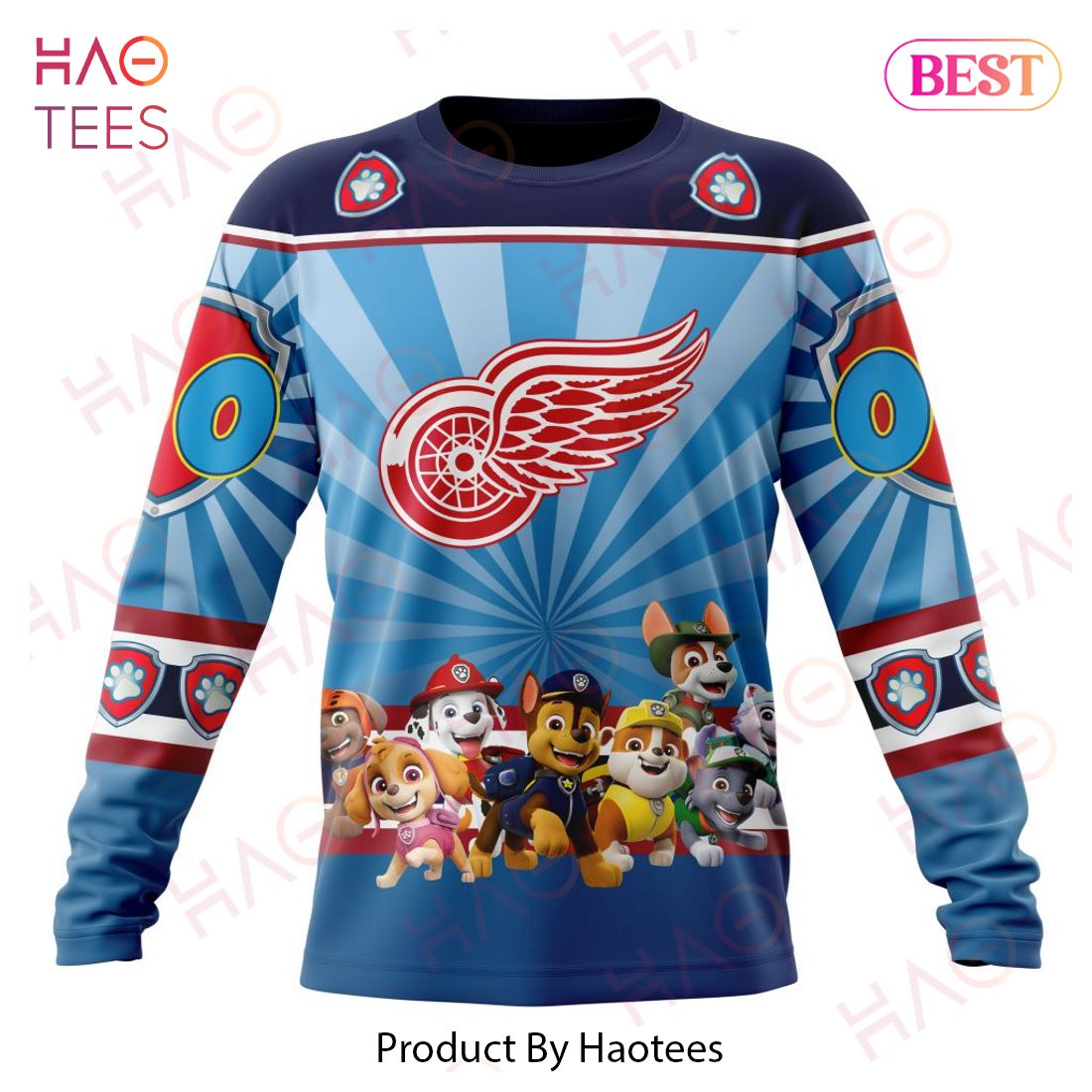 NHL Detroit Red Wings Special Paw Patrol Kits Hoodie NHL Detroit Red Wings Special Paw Patrol Kits Hoodie