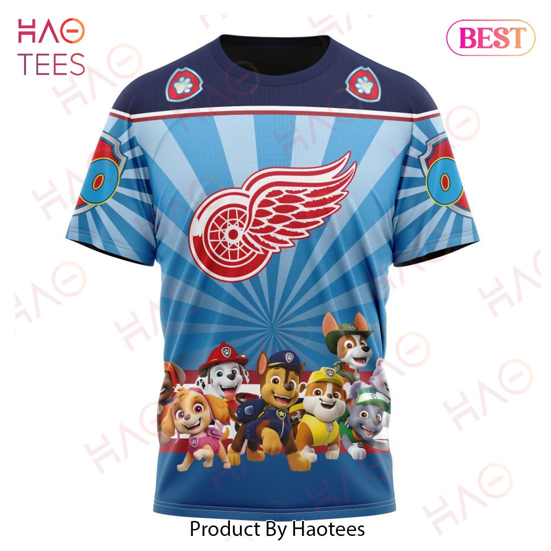 NHL Detroit Red Wings Special Paw Patrol Kits Hoodie NHL Detroit Red Wings Special Paw Patrol Kits Hoodie