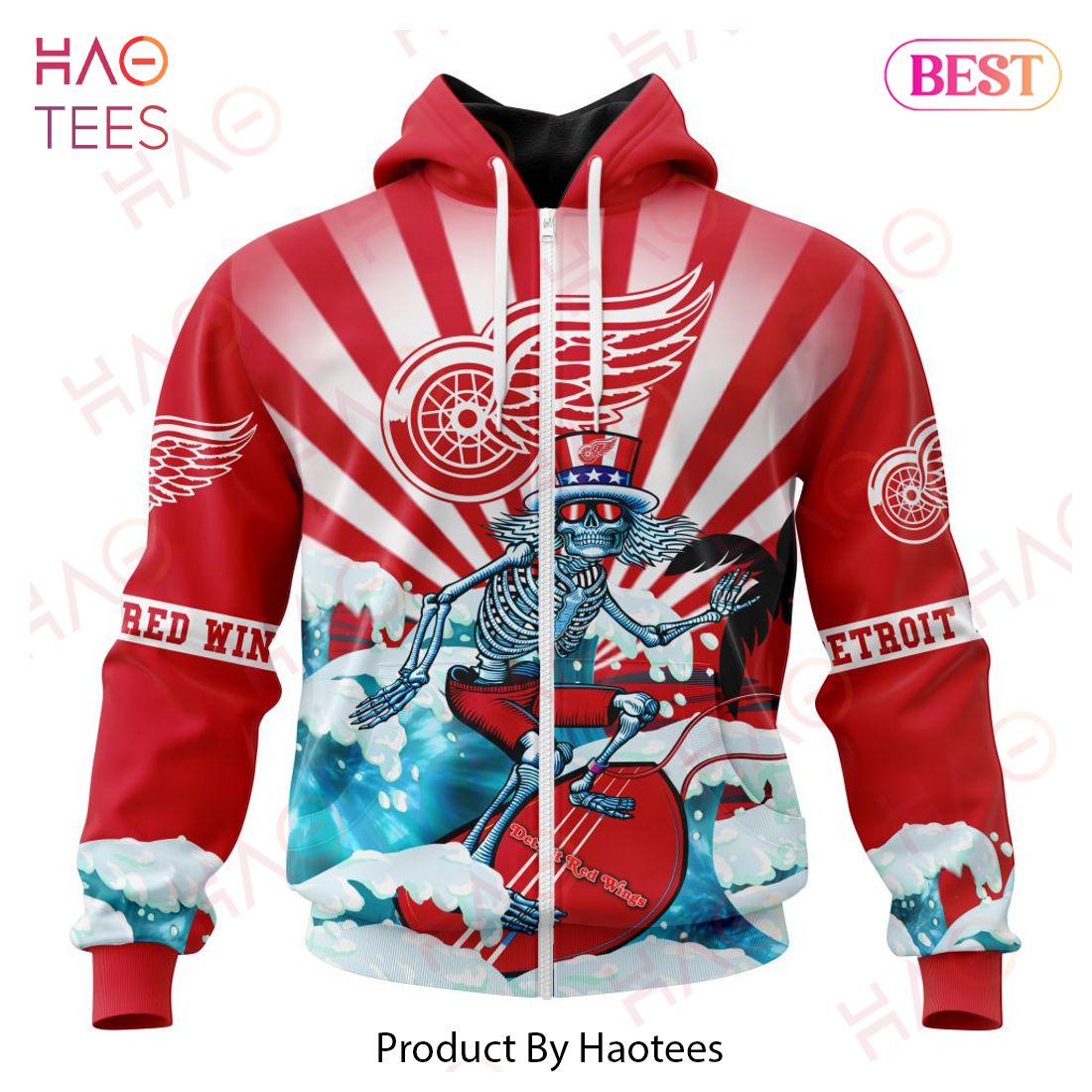 NHL Detroit Red Wings Specialized Kits For The Grateful Dead Hoodie NHL Detroit Red Wings Specialized Kits For The Grateful Dead Hoodie