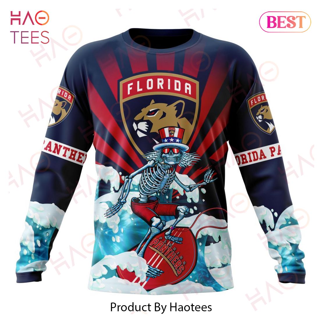 NHL Florida Panthers Specialized Kits For The Grateful Dead Hoodie NHL Florida Panthers Specialized Kits For The Grateful Dead Hoodie