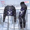 Louis Vuitton Black Mix Pink Crop Hoodie And Legging Limited Edition