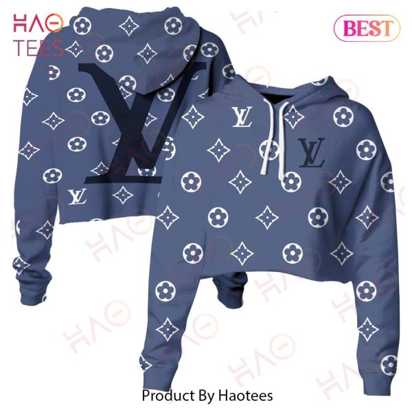Louis Vuitton Blue Crop Hoodie And Legging Limited Edition