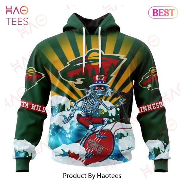 NHL Minnesota Wild Specialized Kits For The Grateful Dead Hoodie