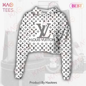 HOT LV Louis Vuitton Indigo Crop Top Hoodie Legging