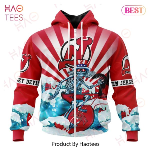 NHL New Jersey Devils Specialized Kits For The Grateful Dead Hoodie