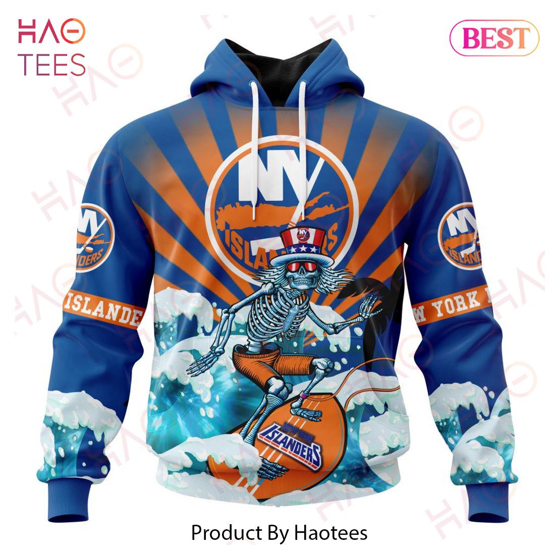 NHL New York Islanders Specialized Kits For The Grateful Dead Hoodie