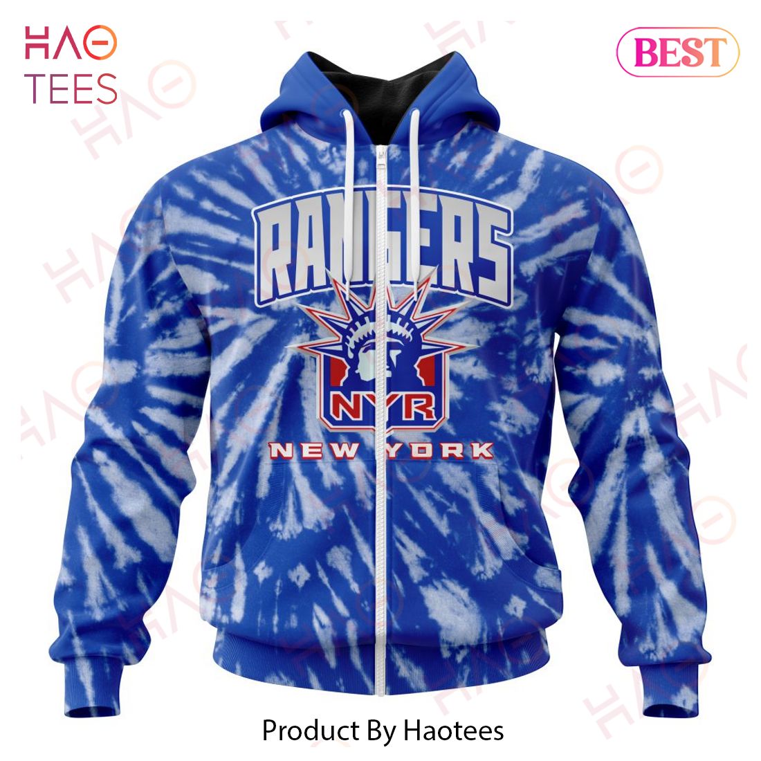NHL New York Rangers Special Retro Vintage Tie - Dye Hoodie NHL New York Rangers Special Retro Vintage Tie - Dye Hoodie