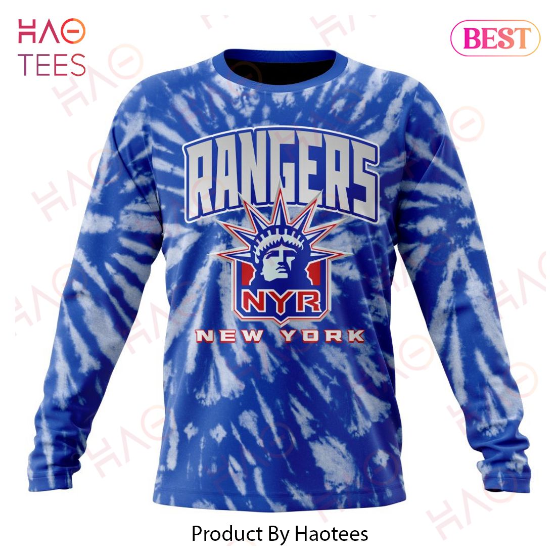 NHL New York Rangers Special Retro Vintage Tie - Dye Hoodie NHL New York Rangers Special Retro Vintage Tie - Dye Hoodie