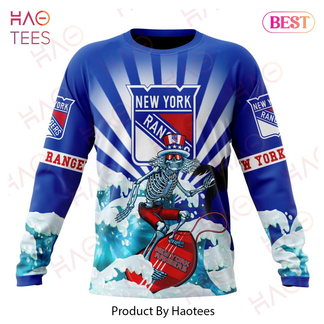 NHL New York Rangers Specialized Kits For The Grateful Dead Hoodie