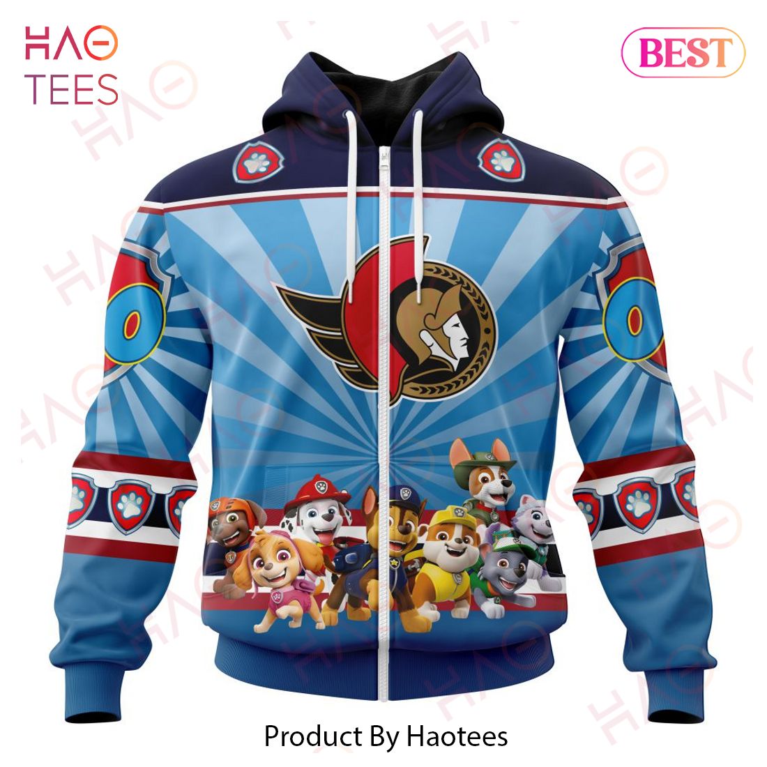 NHL Ottawa Senators Special Paw Patrol Kits Hoodie NHL Ottawa Senators Special Paw Patrol Kits Hoodie