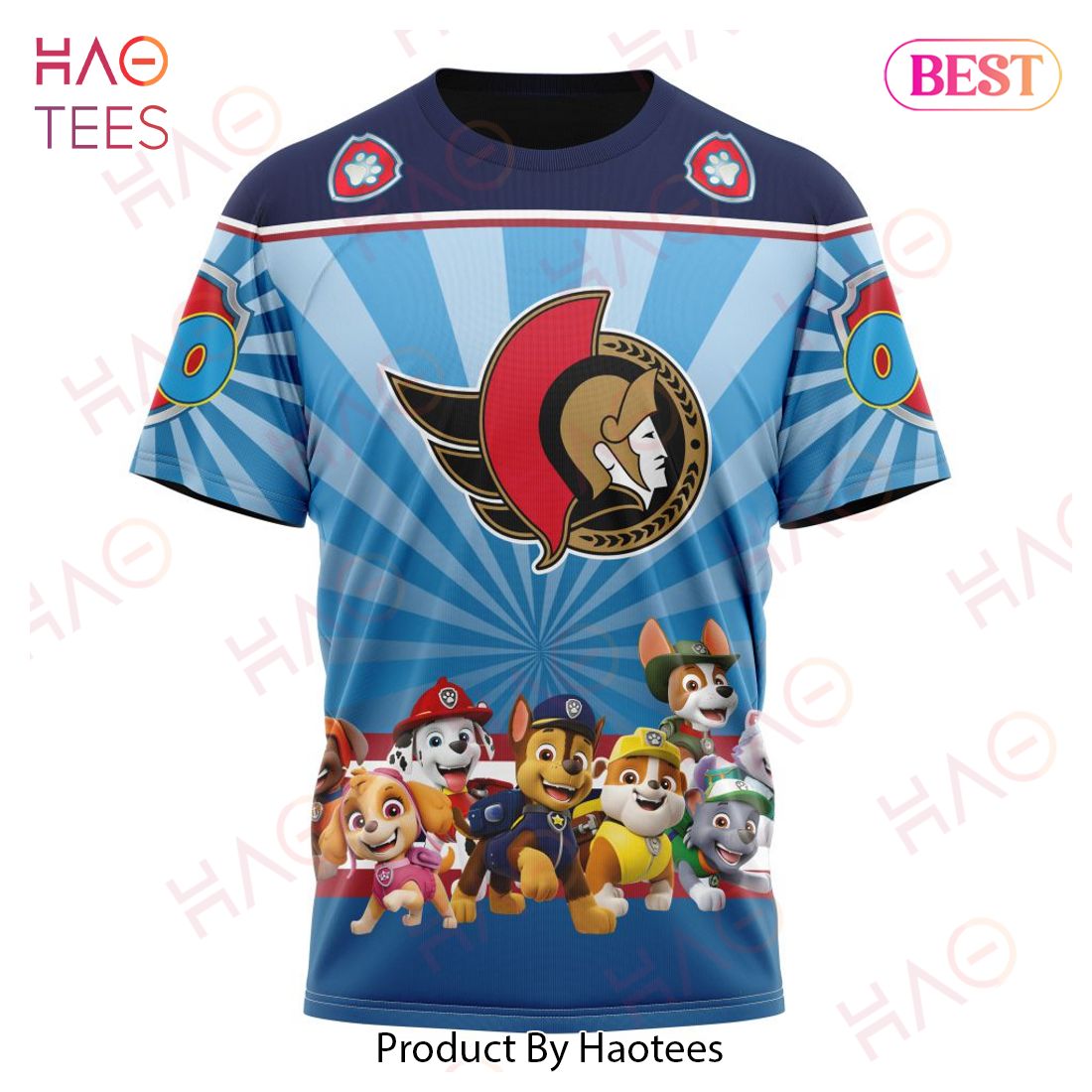 NHL Ottawa Senators Special Paw Patrol Kits Hoodie NHL Ottawa Senators Special Paw Patrol Kits Hoodie