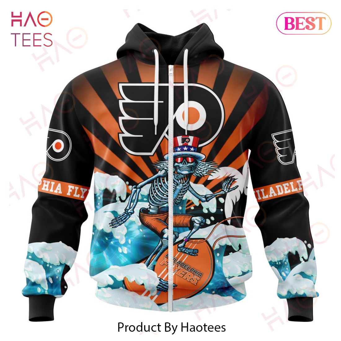 NHL Philadelphia Flyers Specialized Kits For The Grateful Dead Hoodie