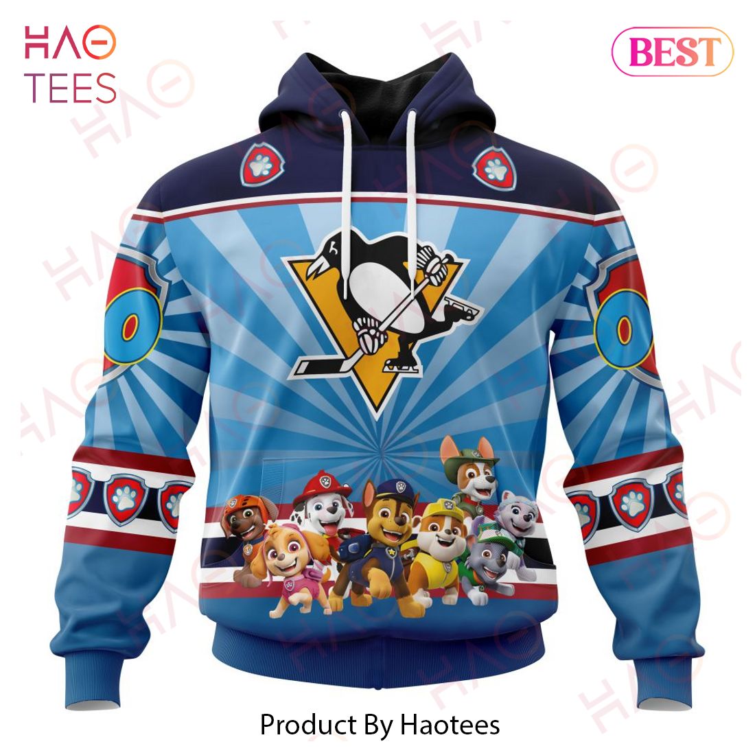 NHL Pittsburgh Penguins Special Paw Patrol Kits Hoodie
