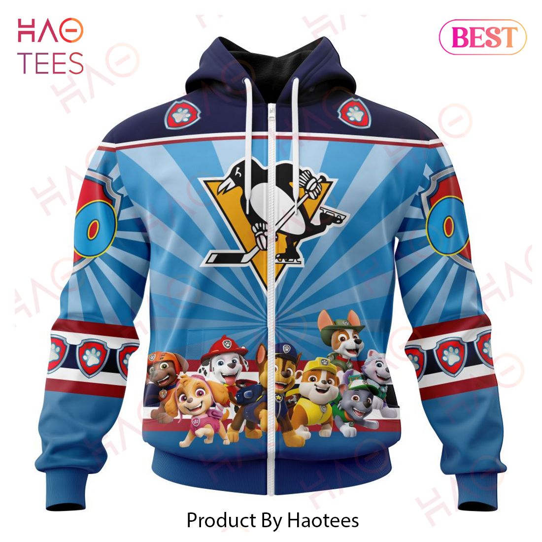 NHL Pittsburgh Penguins Special Paw Patrol Kits Hoodie NHL Pittsburgh Penguins Special Paw Patrol Kits Hoodie
