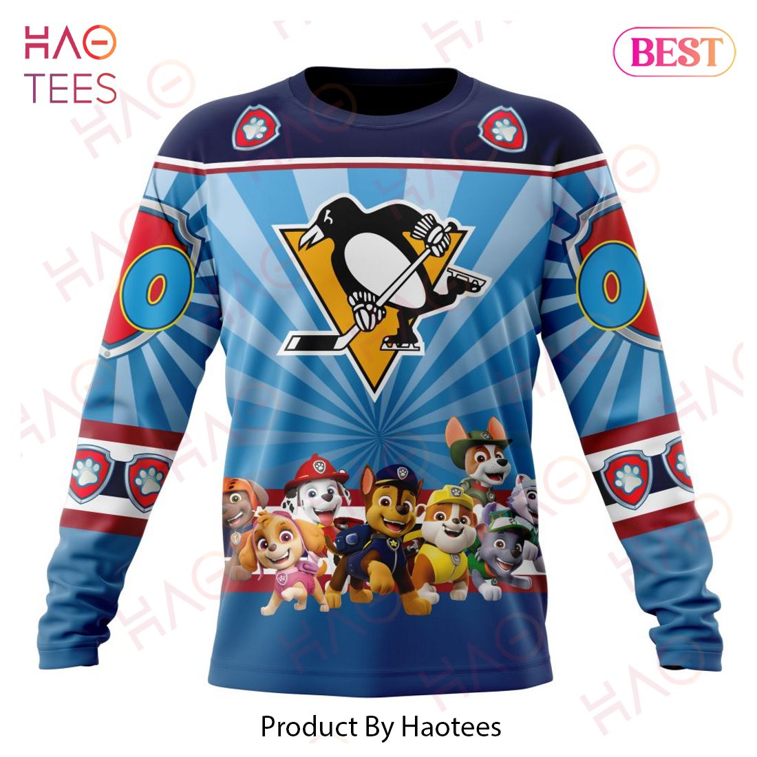 NHL Pittsburgh Penguins Special Paw Patrol Kits Hoodie NHL Pittsburgh Penguins Special Paw Patrol Kits Hoodie