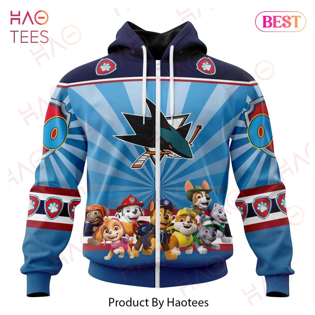 NHL San Jose Sharks Special Paw Patrol Kits Hoodie NHL San Jose Sharks Special Paw Patrol Kits Hoodie