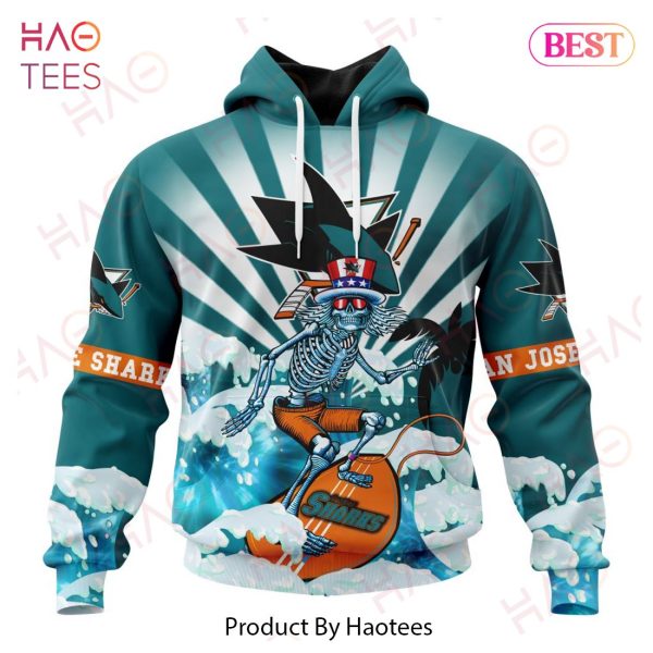 NHL San Jose Sharks Specialized Kits For The Grateful Dead Hoodie