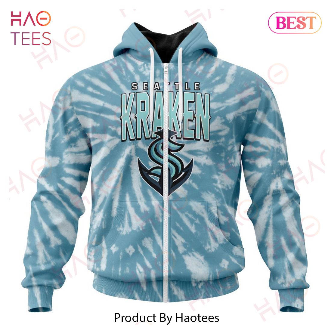 NHL Seattle Kraken Special Retro Vintage Tie - Dye Hoodie NHL Seattle Kraken Special Retro Vintage Tie - Dye Hoodie