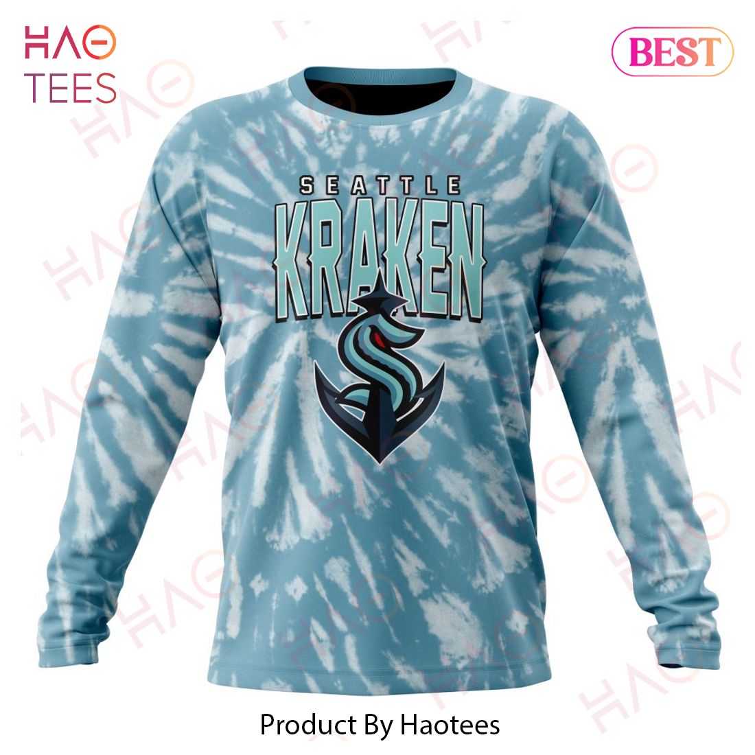 NHL Seattle Kraken Special Retro Vintage Tie - Dye Hoodie NHL Seattle Kraken Special Retro Vintage Tie - Dye Hoodie