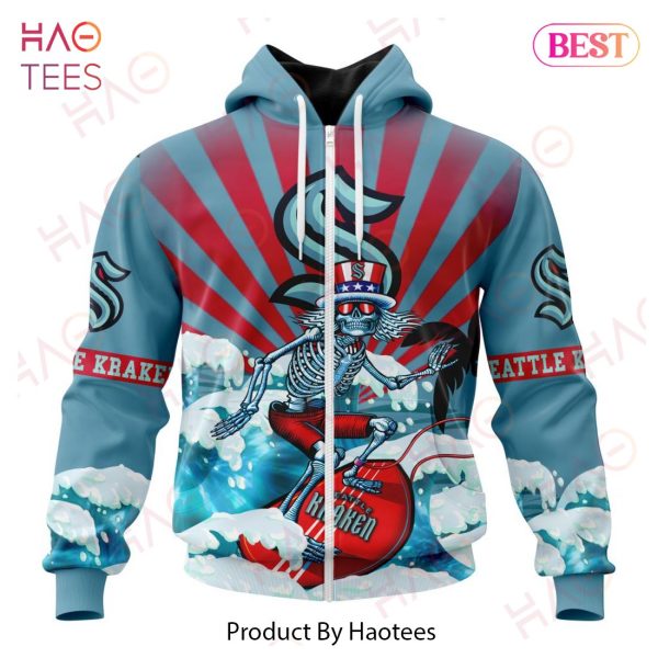 NHL Seattle Kraken Specialized Kits For The Grateful Dead Hoodie