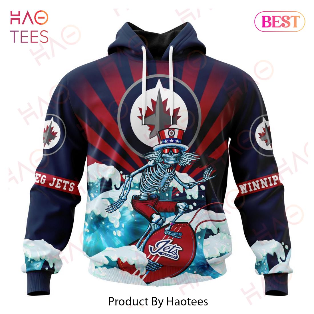 NHL Winnipeg Jets Specialized Kits For The Grateful Dead Hoodie