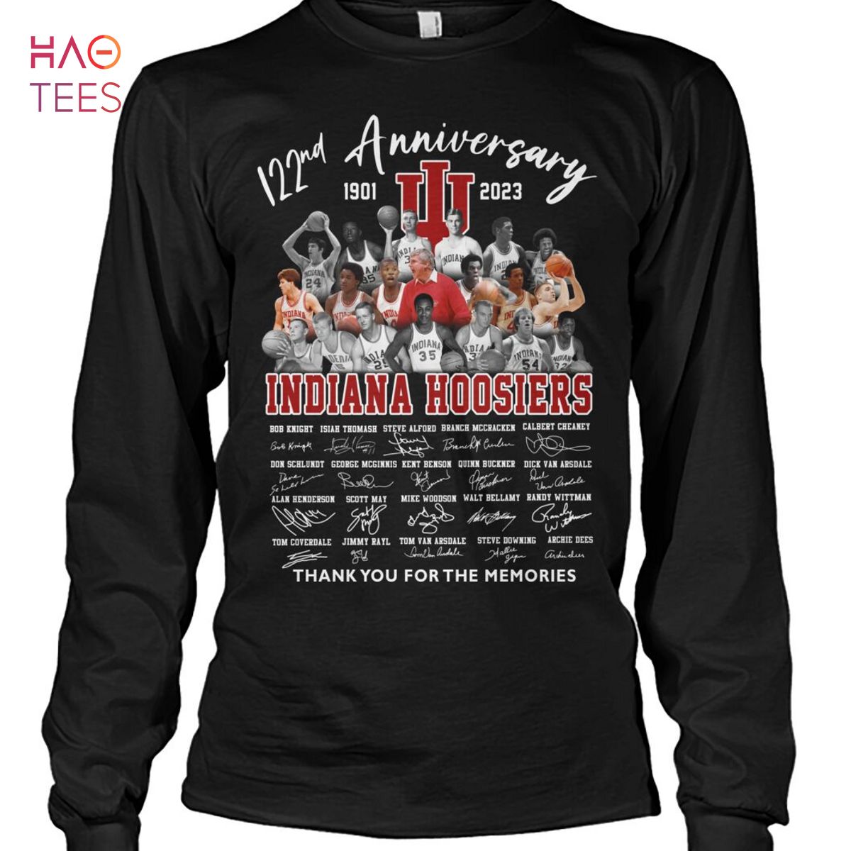 122 Anniversary 1901-2023 Indiana Hoosiers Thank You For The Memories Shirt