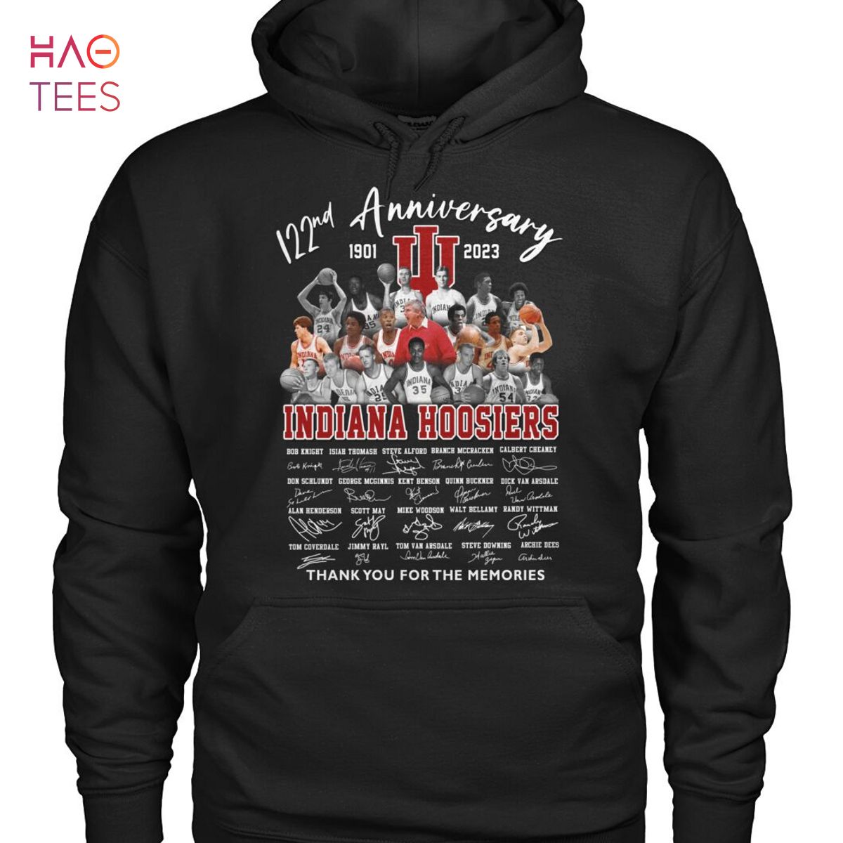 122 Anniversary 1901-2023 Indiana Hoosiers Thank You For The Memories Shirt