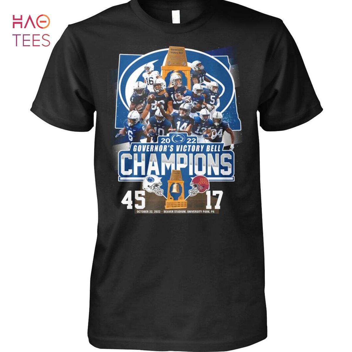 2022 Governor 's Victory Bell Champions 45 17 Shirt