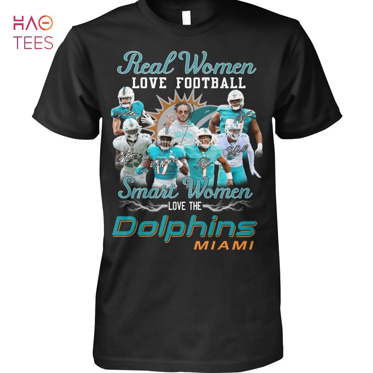Real Women Love Football Smart Women Love The Dolphins Miami Shirt
