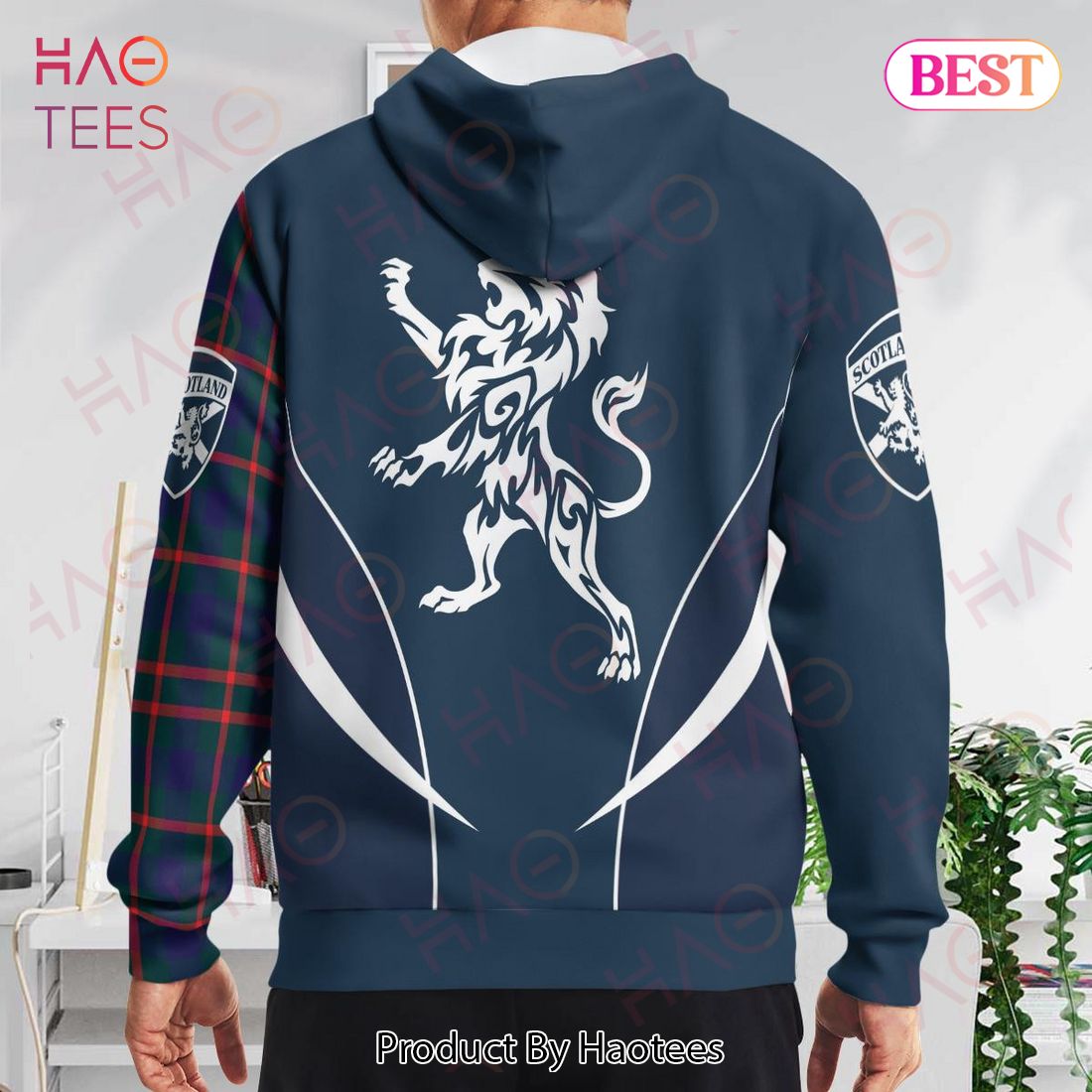 Agnew Clan Badge Rampant Lion Hoodie Agnew Clan Badge Rampant Lion Hoodie